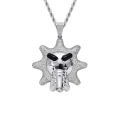 colar de joias de diamantes personalizados, homens mulheres amantes de hip hop blingbling hip hop com pingentes de colar de zircão bonito